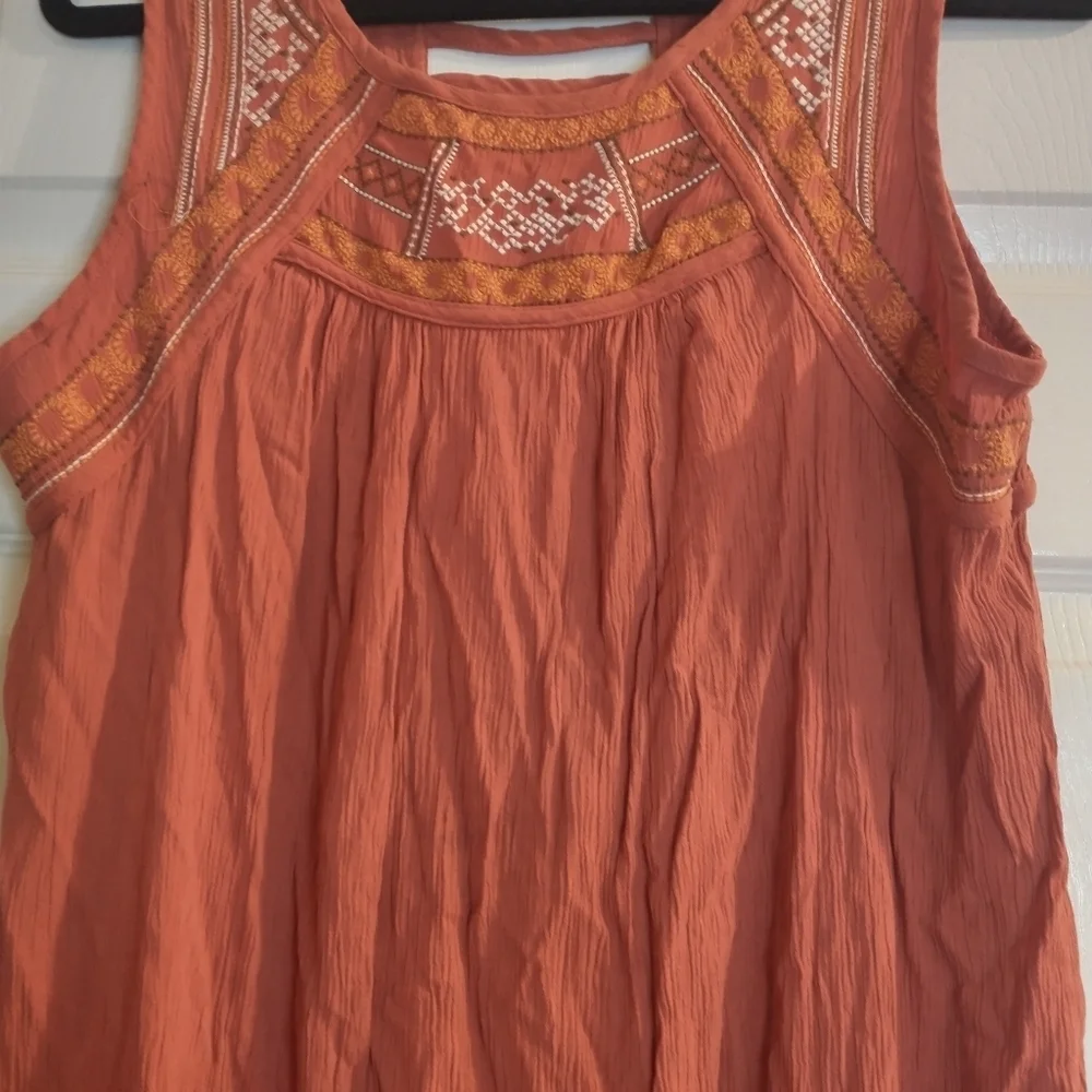 Embroidered Sleeveless Dresses - Blue, Pink, Purple - Picture 6 of 14